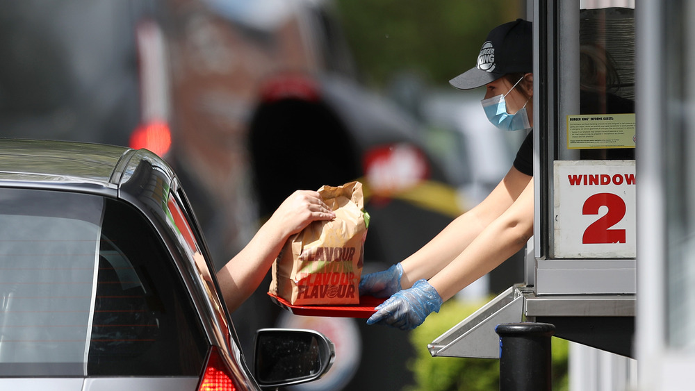 Burger King drive thru employee