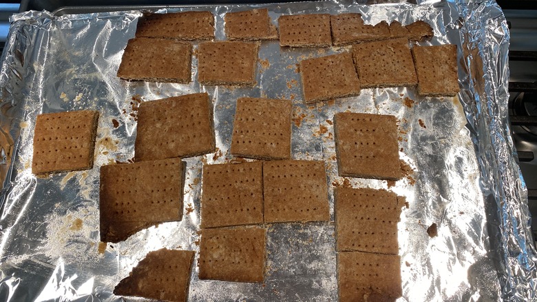 finished homemade graham crackers