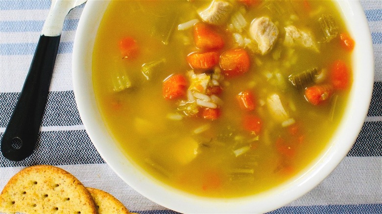 Chicken noodle soup pattern tablecloth 