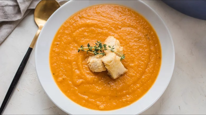 Roasted root veggie soup