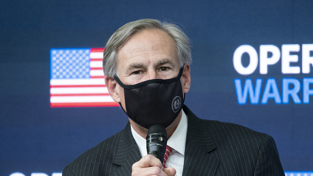 Texas governor Greg Abbott speaking 