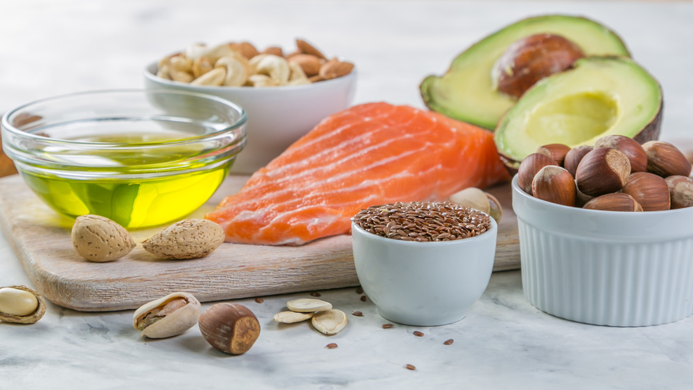 Magnesium-rich salmon, nuts, and avocado