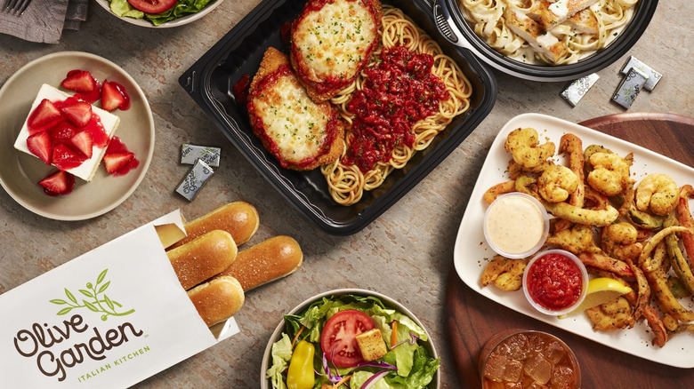 Olive Garden orders on table top