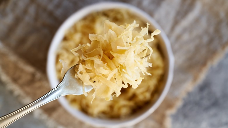 A bowl of sauerkraut