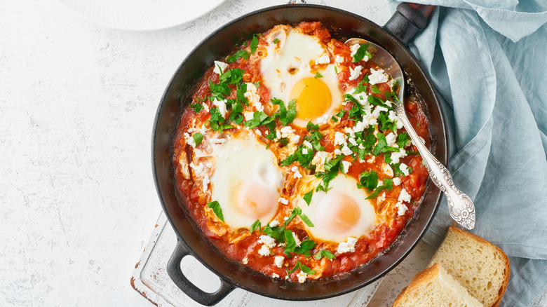 shakshuka with eggs