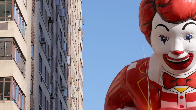 Ronald McDonald balloon looming