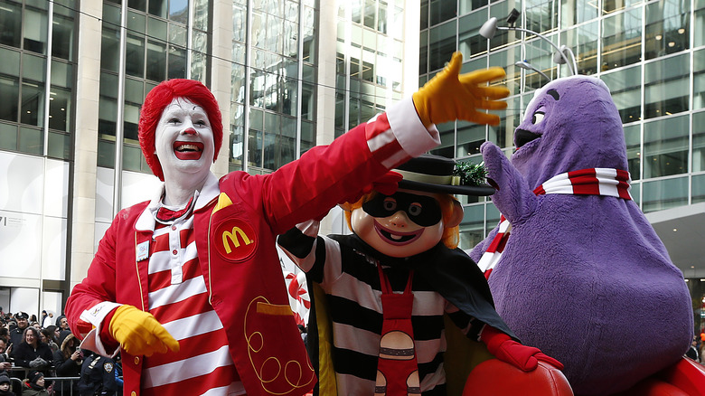 Ronald McDonald and Hamburgler and Grimace