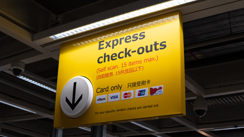 express checkout sign 