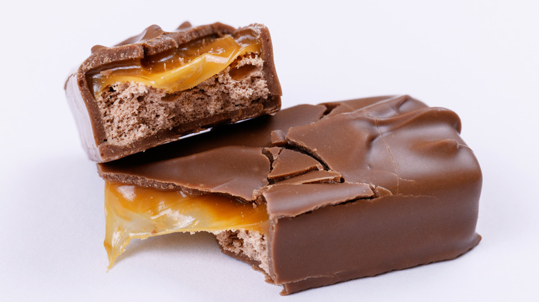 Sliced Milky Way chocolate bar