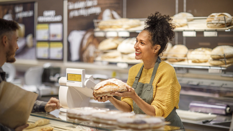 bread counter grocery store