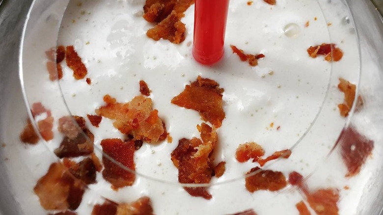 bacon milkshake top view