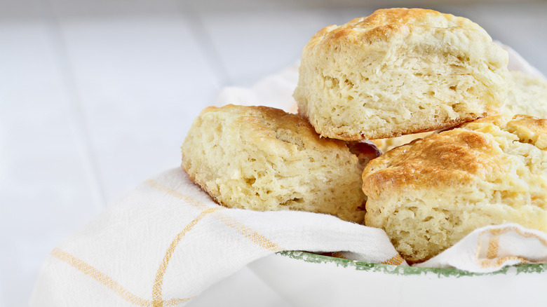 buttermilk biscuits in a bowl