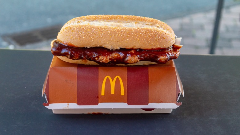 McDonald's Mcrib sandwich