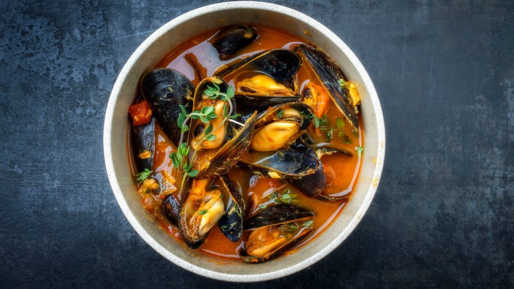 mussels at a French restaurant