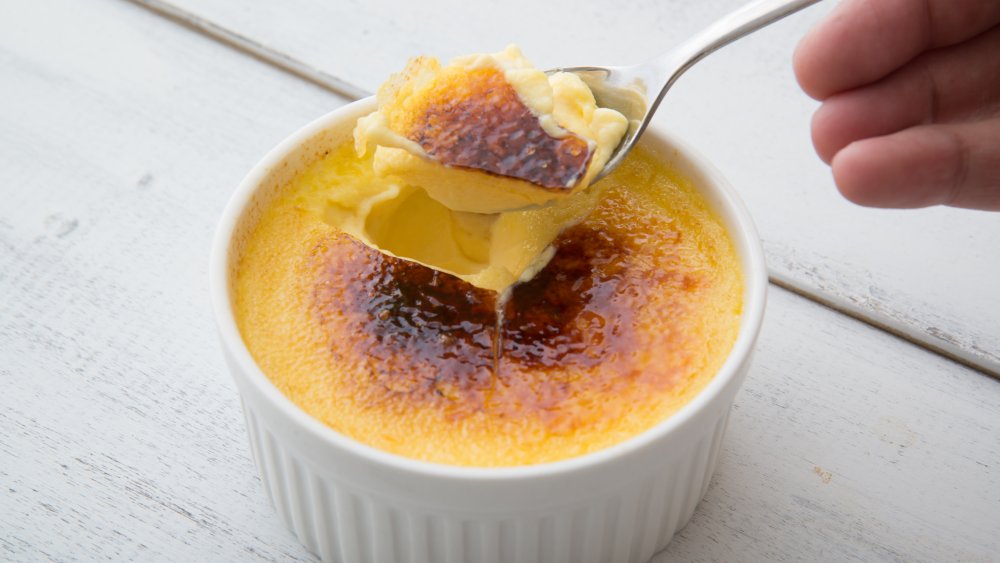 Creme brulee from a French restaurant