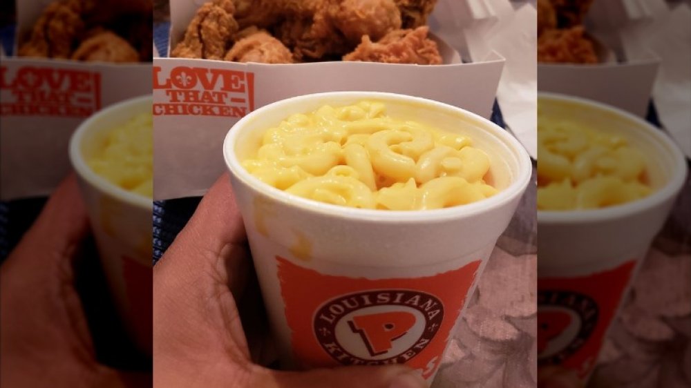 cup of popeyes macaroni and cheese