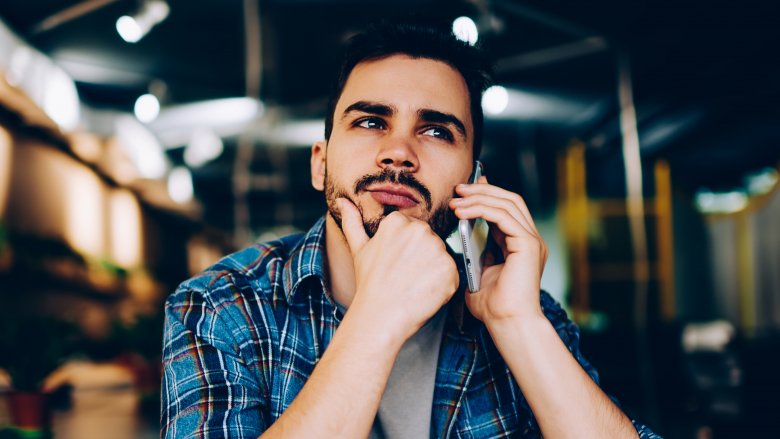 coffee customer on phone