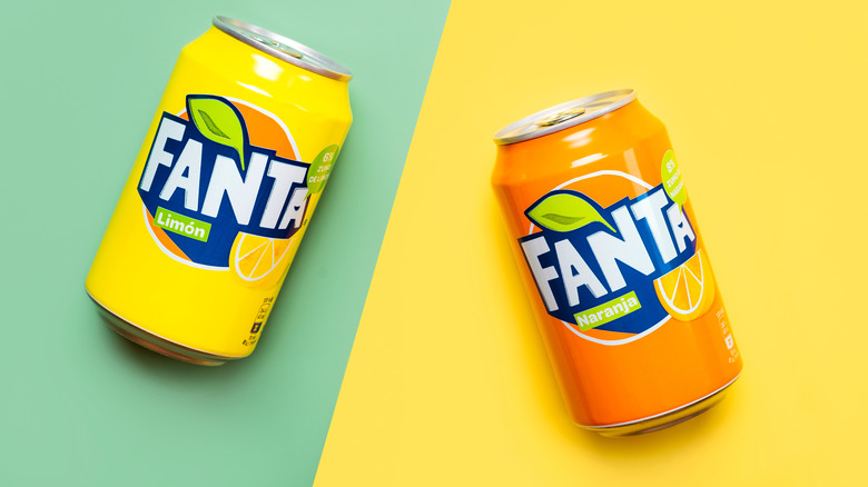 Cans of Fanta