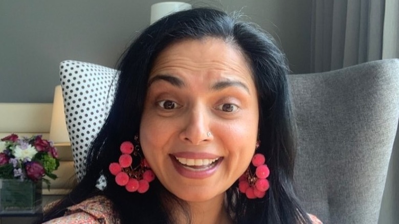 Maneet Chauhan in statement earrings