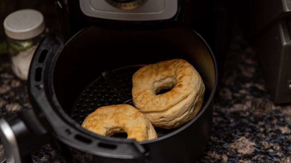 donuts inside an air fryer