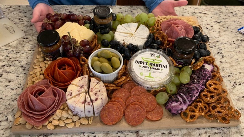 A charcuterie board