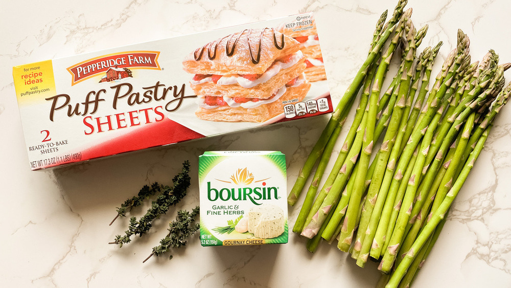 ingredients for asparagus tart