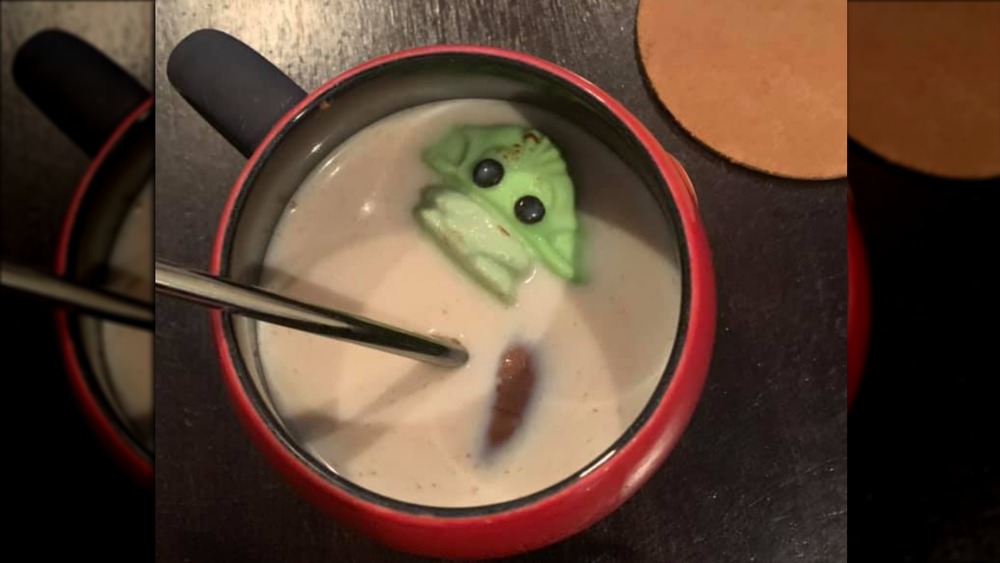Baby Yoda hot cocoa bomb