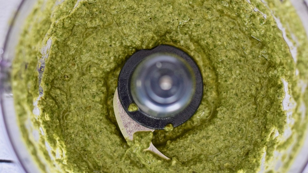 basil pesto in food processor