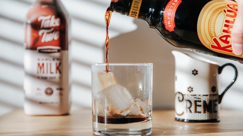 Kahlua being poured into glass