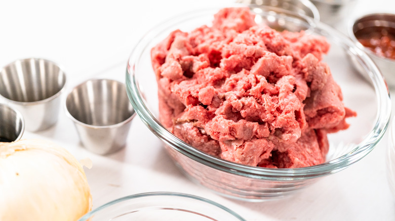 meatloaf ingredients in a bowl 