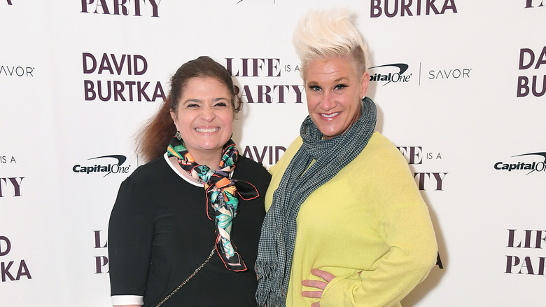 Chefs Anne Burrell and Alex Guarnaschelli smiling