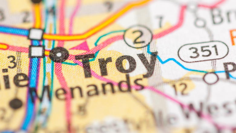 troy new york map