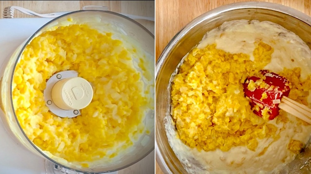 corn in food processor for corn casserole