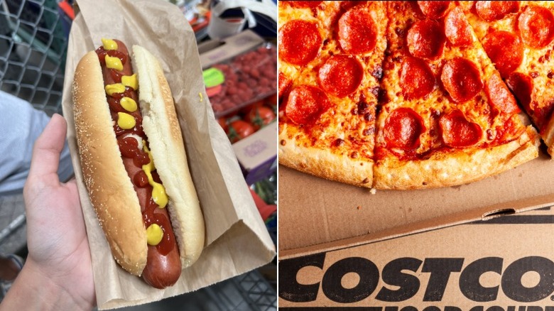 Costco hot dog and pizza