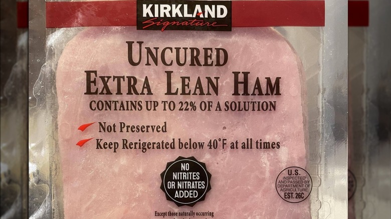 Package of Costco's Kirkland brand ham