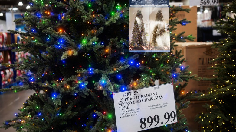 Artificial Christmas tree at Costco