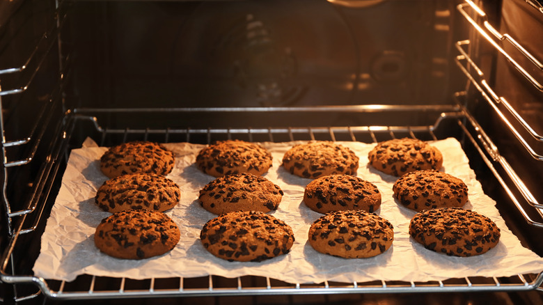 Cookies in an oven