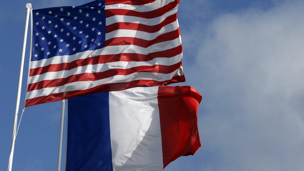 French and American Flags