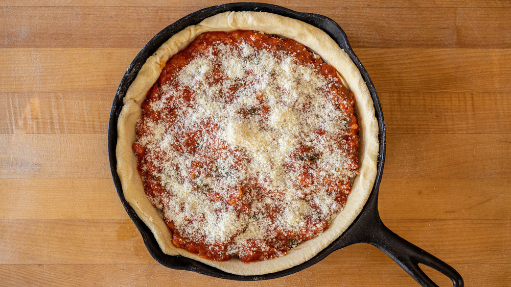 toppings added to pizza for deep dish pizza recipe