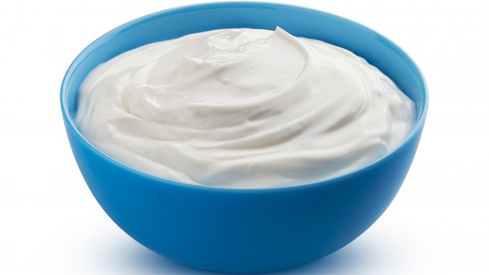 A bowl of Greek yogurt