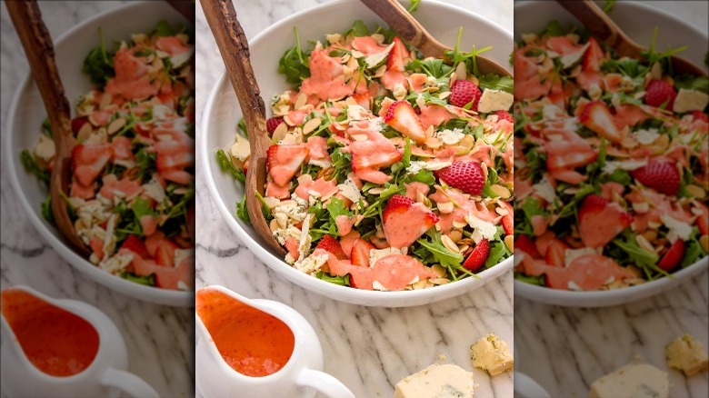 Giada's strawberry salad in a bowl