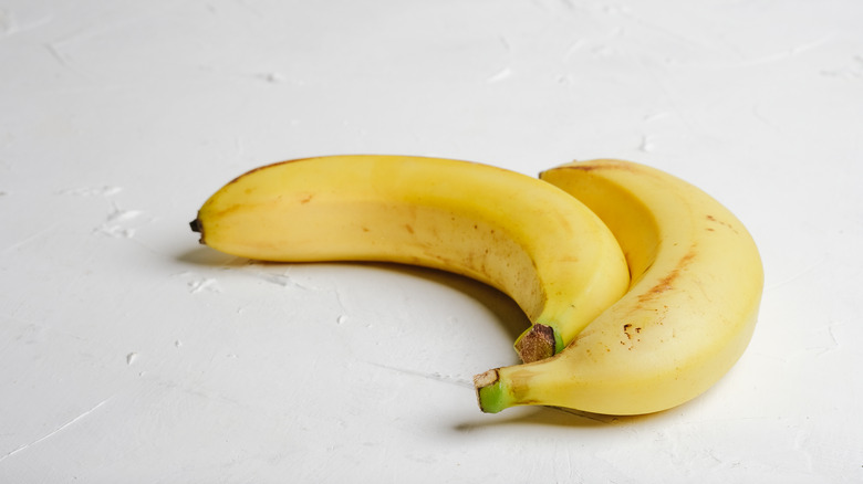 Bananas on white background