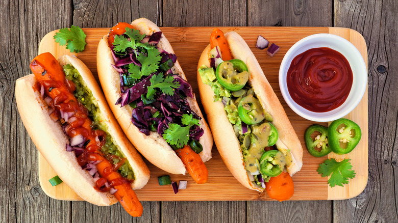 Vegan carrot hot dogs