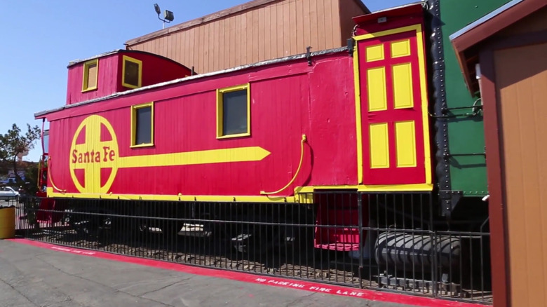 painted McDonald's train car