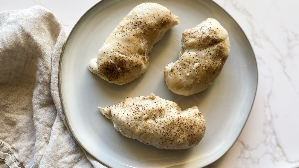 cooked chicken breasts on plate