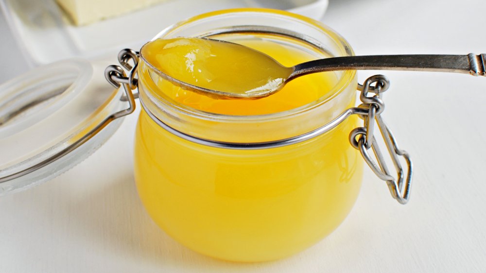 Clarified butter in an airtight container