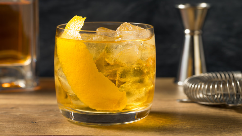 Rusty Nail with orange peel