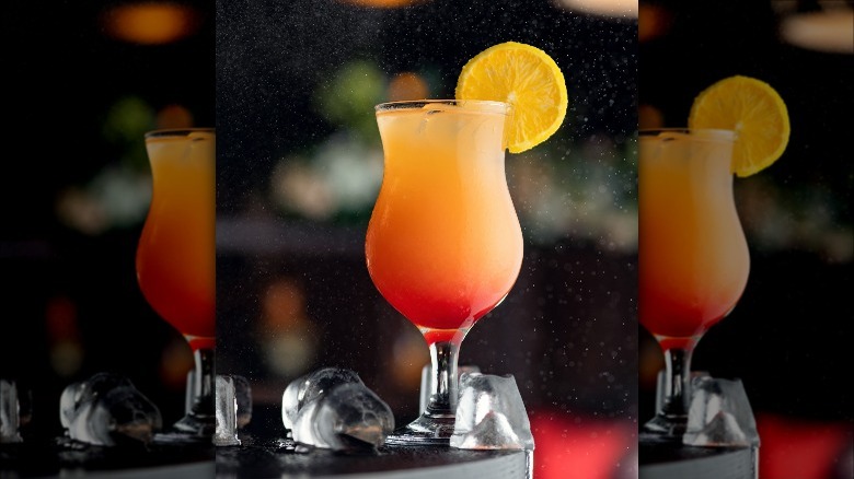 Tequila Sunrise on bar