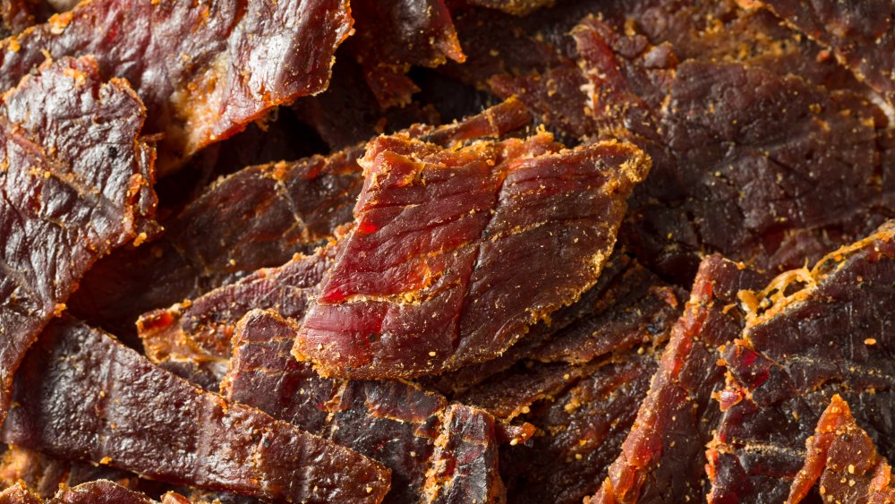Beef jerky full of protein and sodium