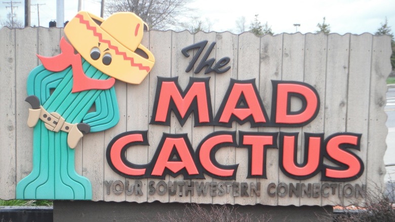 The Mad Cactus restaurant sign 